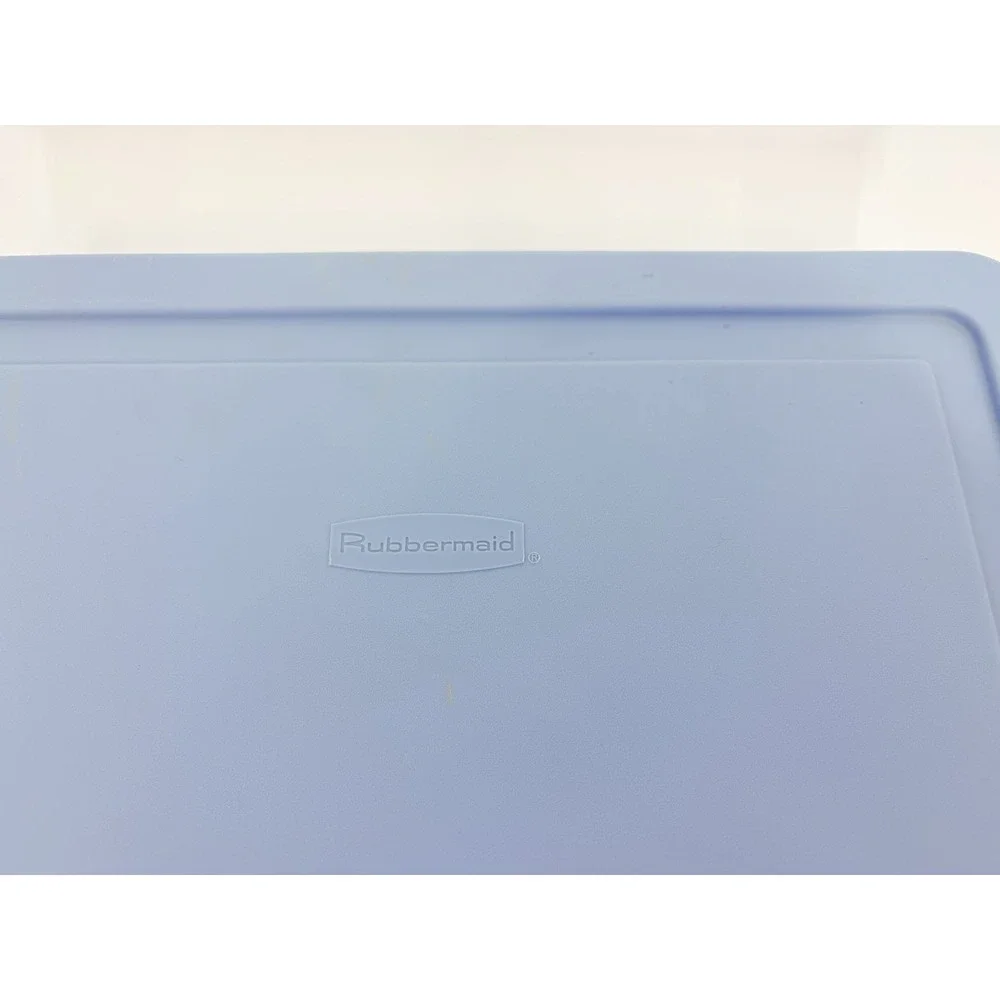 Vintage Rubbermaid Keepers Storage Containers 0286 Slate Blue Lid 284 Rectangle